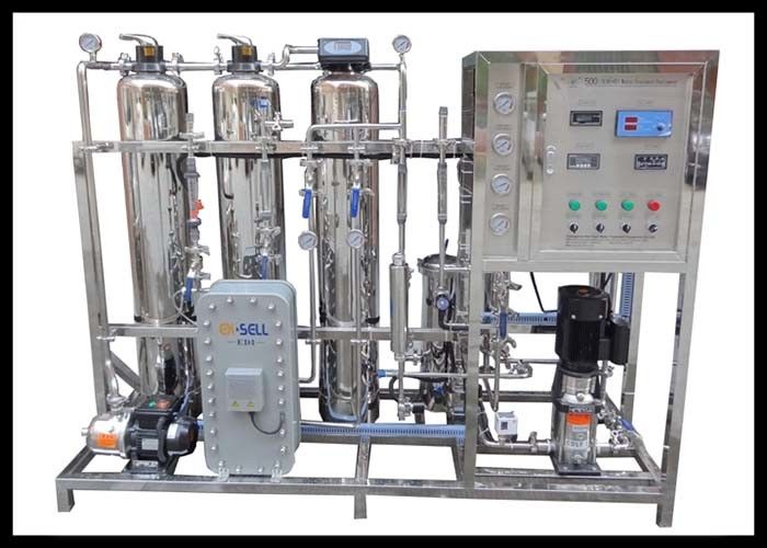 500Lph Ultrapure Water System / Electric Desalination EDI Equipment